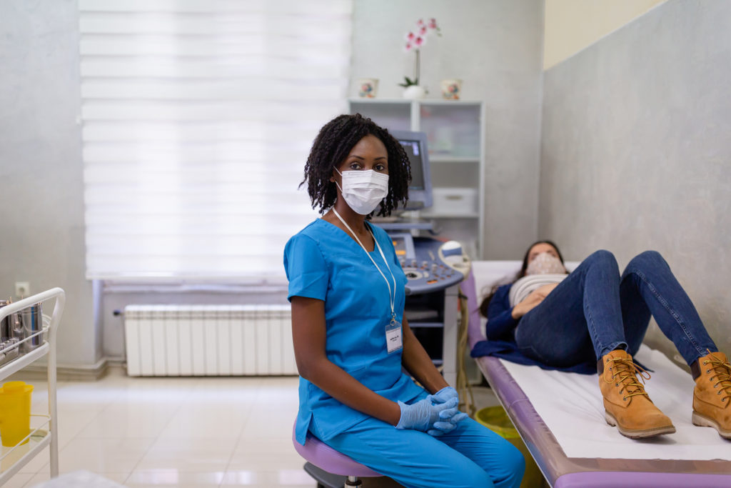 Occupational Health specialist and patient